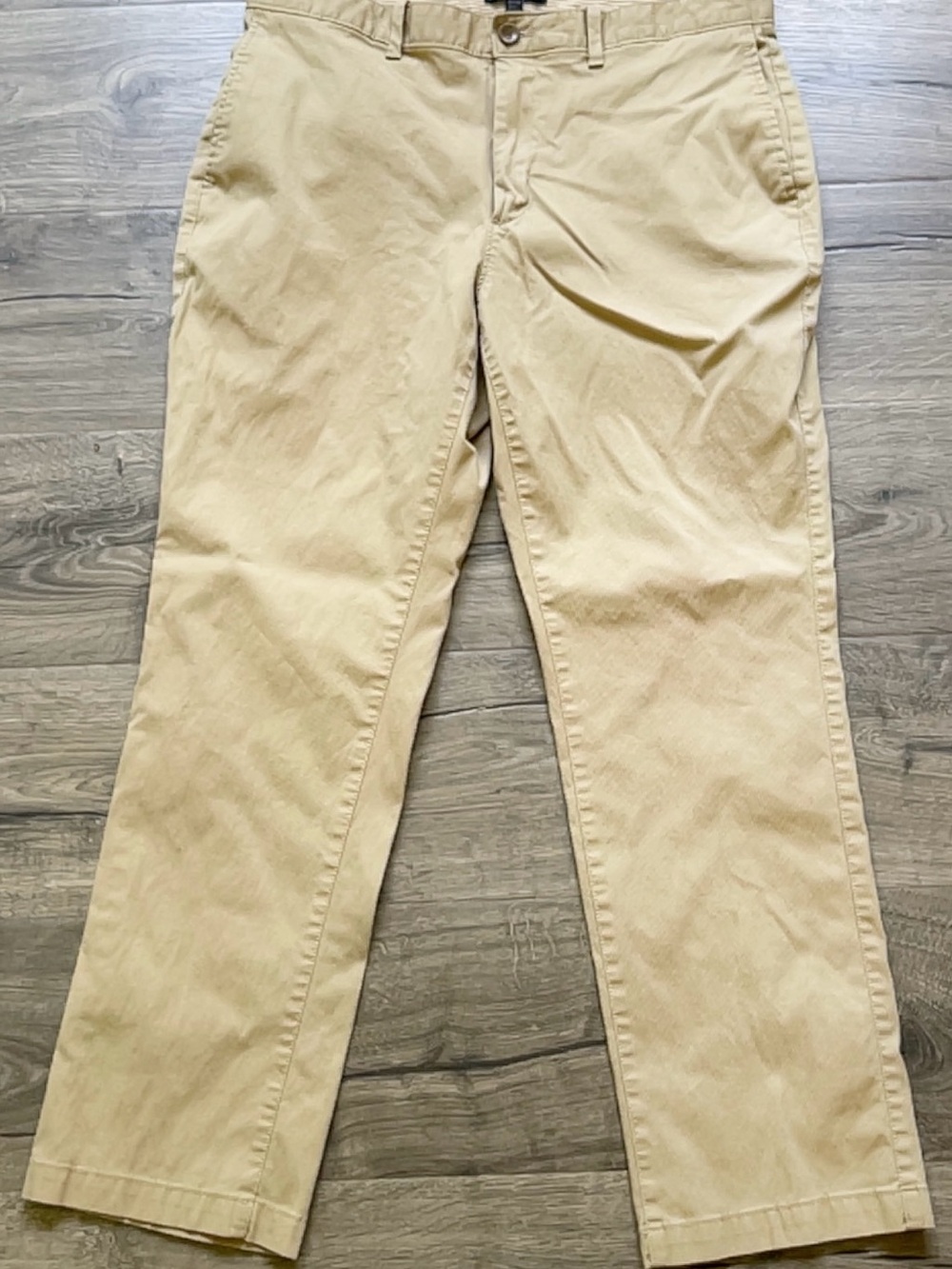 Banana Republic Men's Khaki Textured Chino Pants - Light Tan Aiden Fit